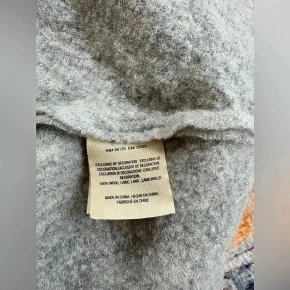 NWOT Anthropologie Knitted And Knotted Gray Gold Floral Wool Peplum Dress Large - Picture 4 of 8